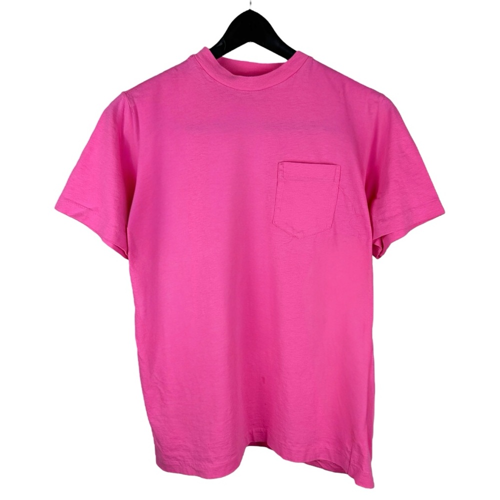 Vintage 1980s Eddie Bauer Front Pocket Pink Essential Blank Shirt Size M